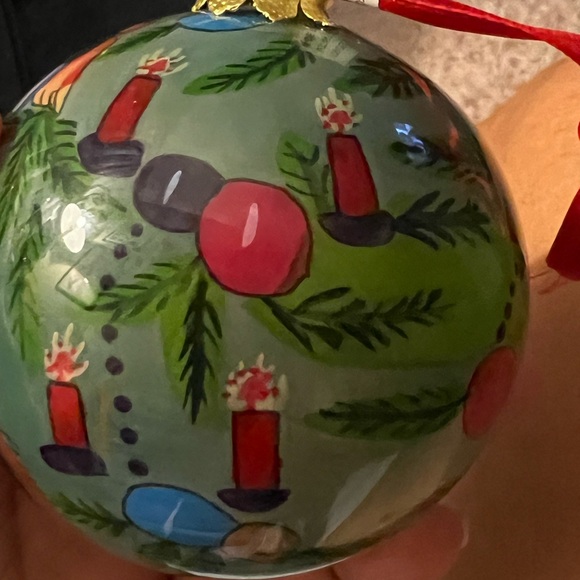 Inside Painted Art Christmas 3" Glass Ornament Christmas Cats multicolor - Picture 9 of 9